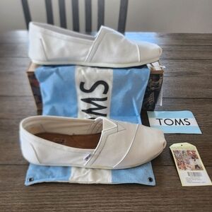 Toms Mens Classic White Canvas